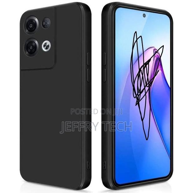 Liquid Silicone Case for Oppo Reno 8 Pro 5g: Black - thumbnail 3