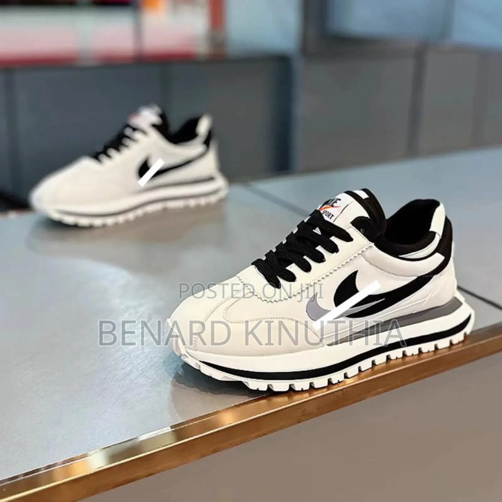 Nike Sports Black, Chocolate $White Size 39-45