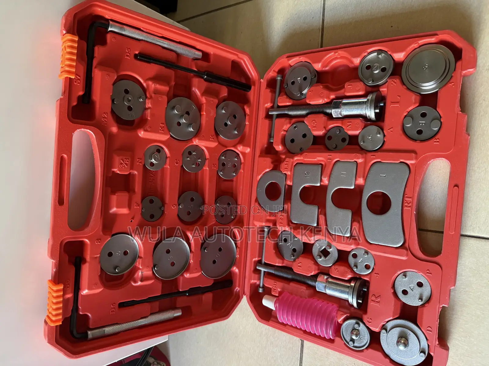 The Brake Tool With Adapters in a Box