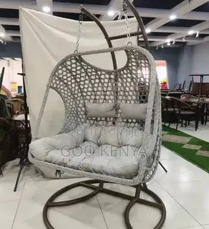 Home Chair; Outdoor Double Hanging Egg Chair U-Shaped Base for Couples