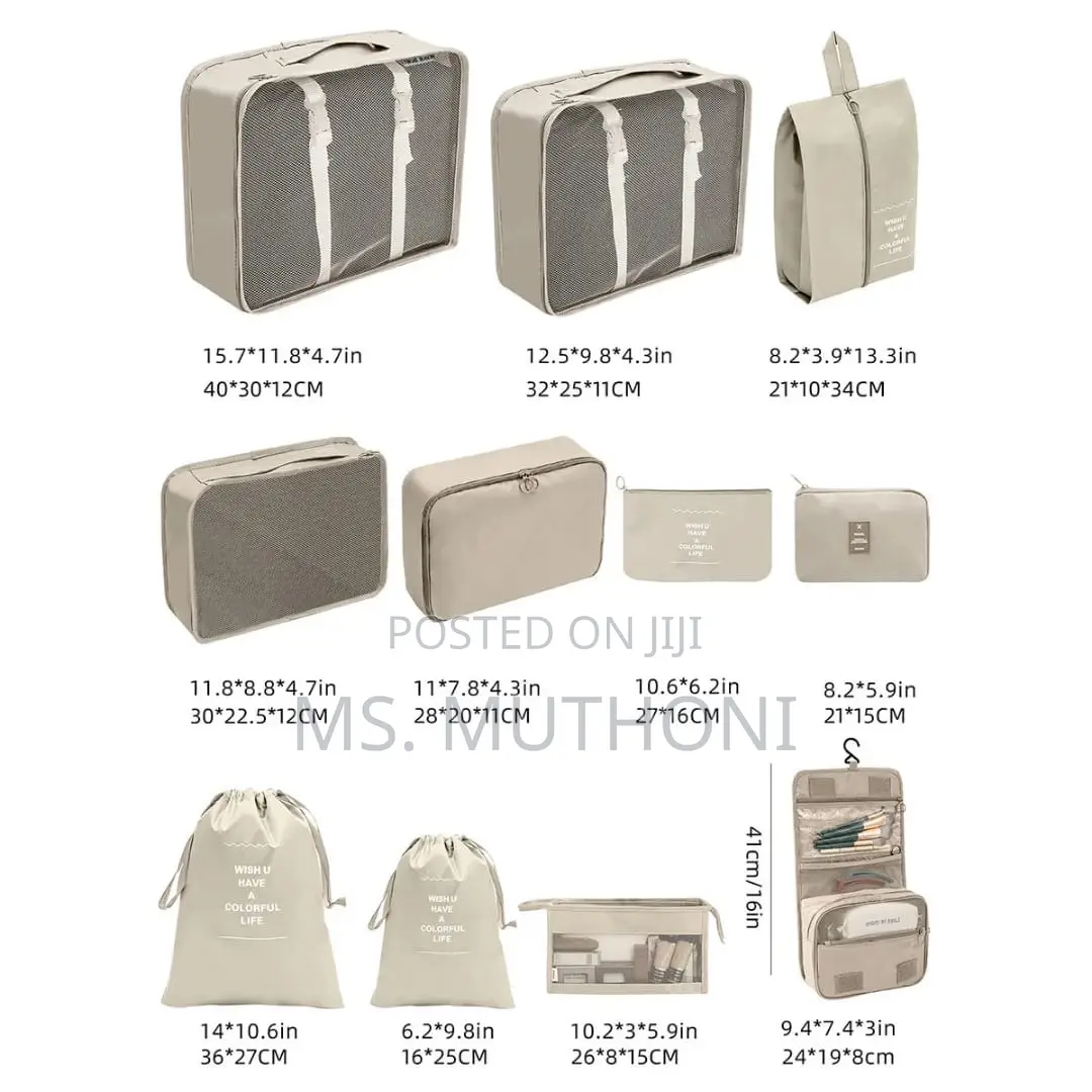 11pc Travel Packing Organizers