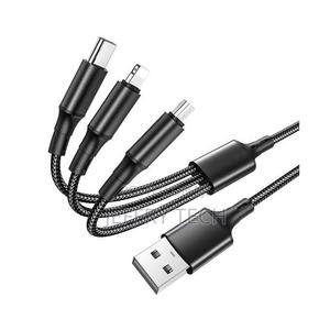 3 in 1 Usb Cable 3in1 Type C, Micro Usb Lightning Ports Cable iPhone - thumbnail 2