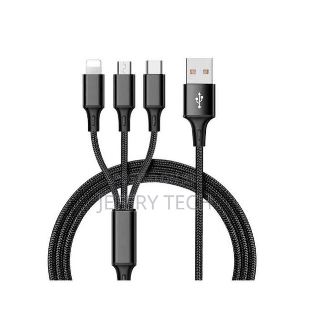 3 in 1 Usb Cable 3in1 Type C, Micro Usb Lightning Ports Cable iPhone - thumbnail 3