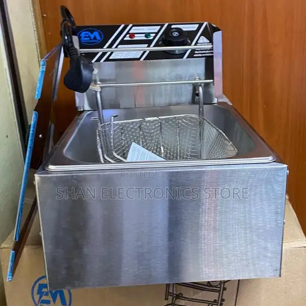 6 Litres Stainless Steel Electromate Single Deep Fryer