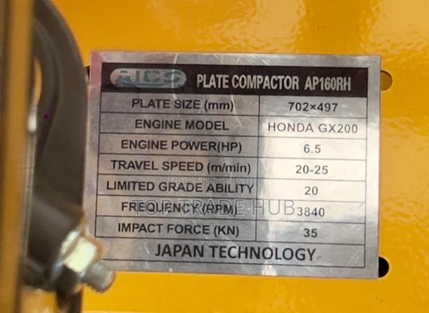 Aico Ap160rh Reversible Plate Compactor 160kg - Honda Gx200 Engine - thumbnail 3
