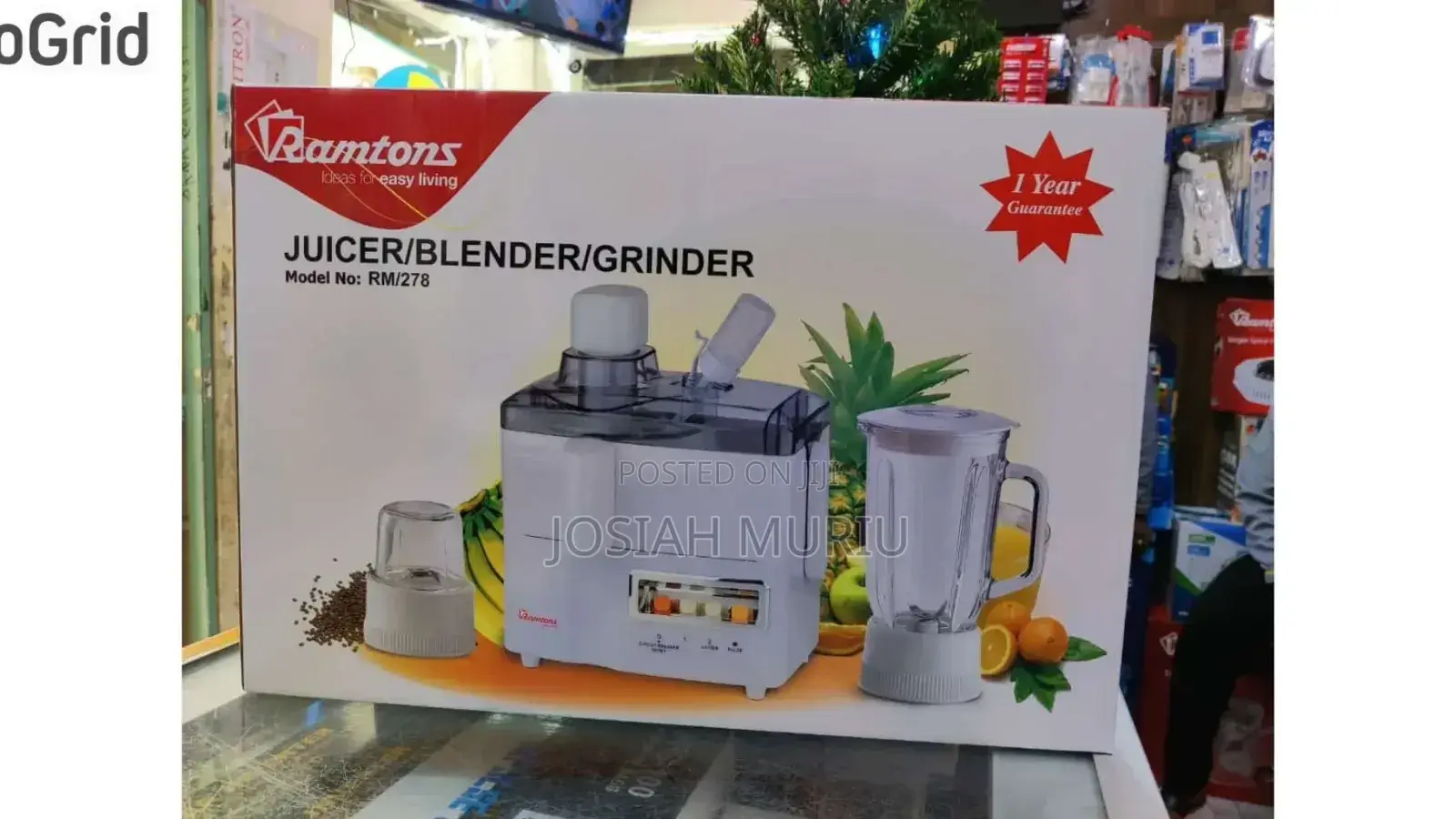 Rm/278 - 3-in-1 Ramtons Juicer