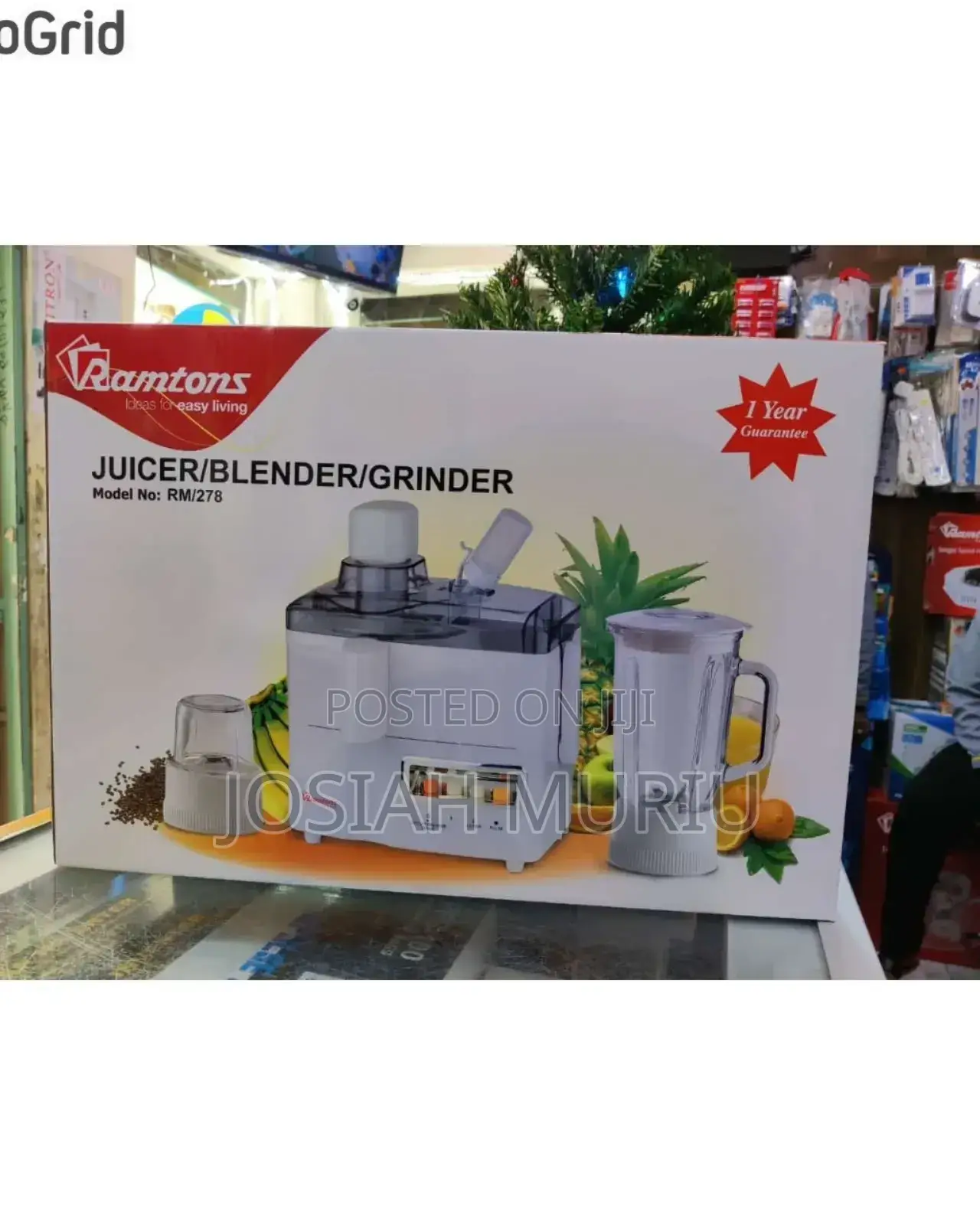 500w Ramtons Rm278 3 in 1 Juicer