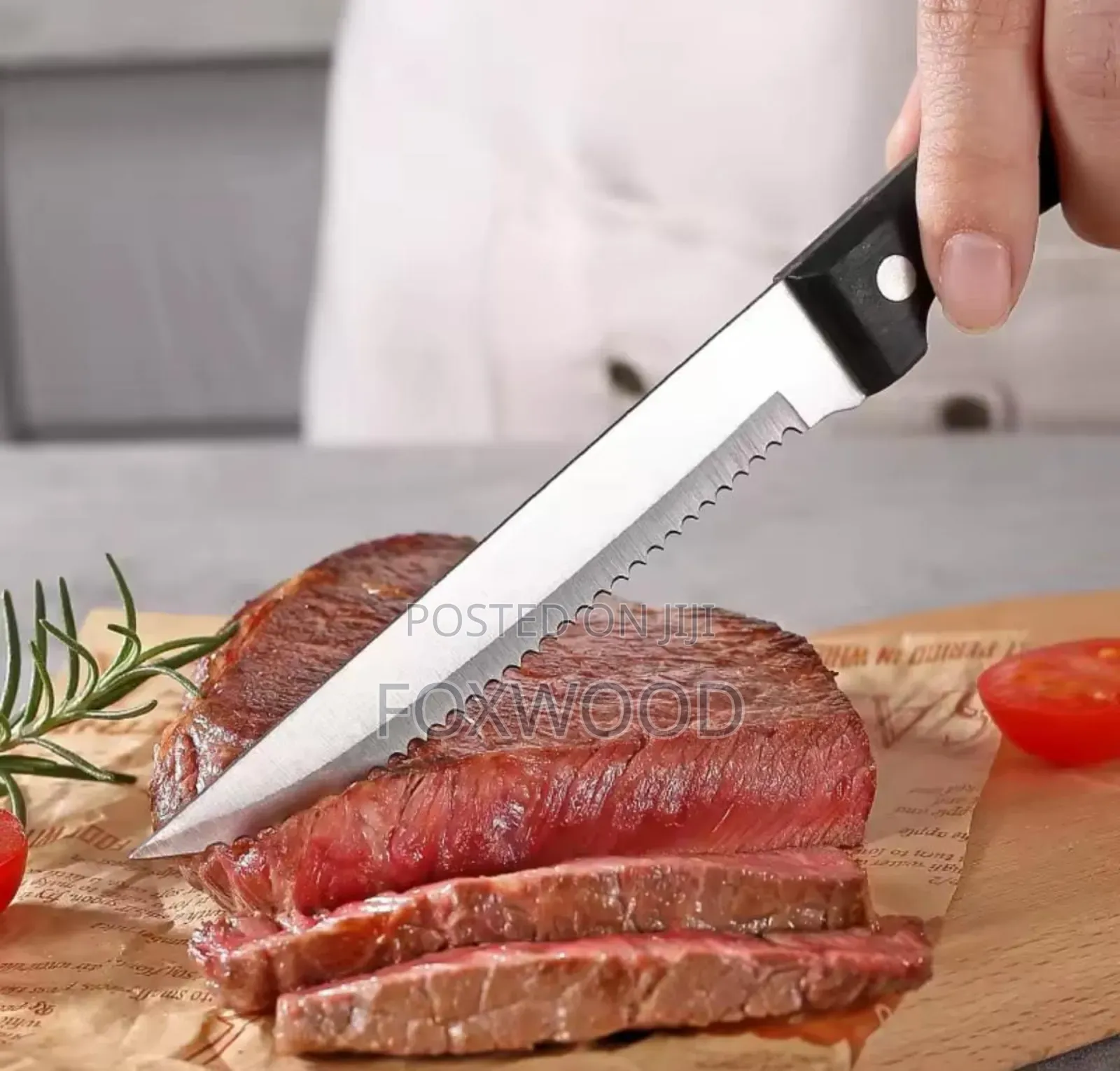 Stainless Steel Serrated Steak Knife 6pcs