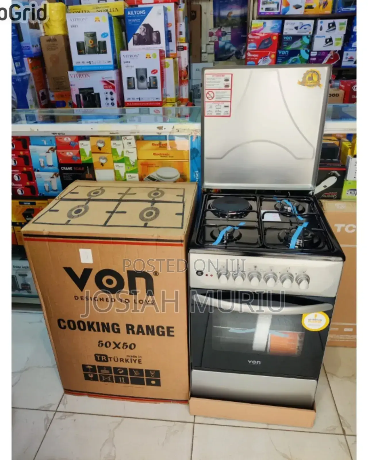 Von Standing Cooker 3g+1e Electric Oven 50cmx50cm