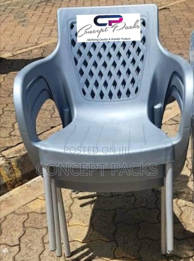 Grey Metallic Arm Chair With Metallic Legs