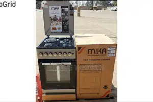 Mika Standing Cooker, 50cm X 60 Cm, 3 Gas Burner + 1 Electric Plate