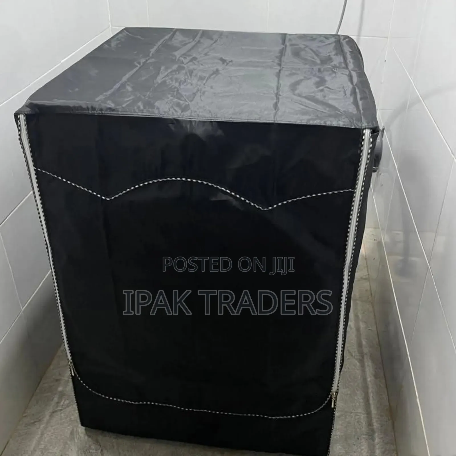 Front Load Washing Machine Cover Black