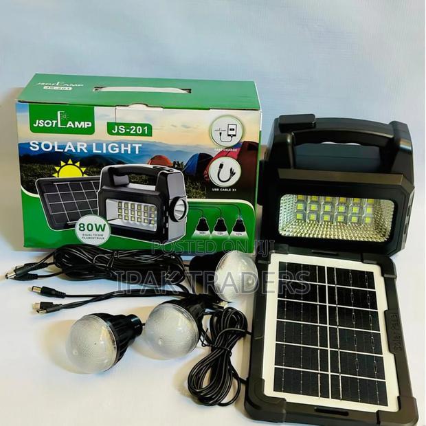 Home Solar Lighting System *Solar Panel3 Led Lighting Bulbs - main view