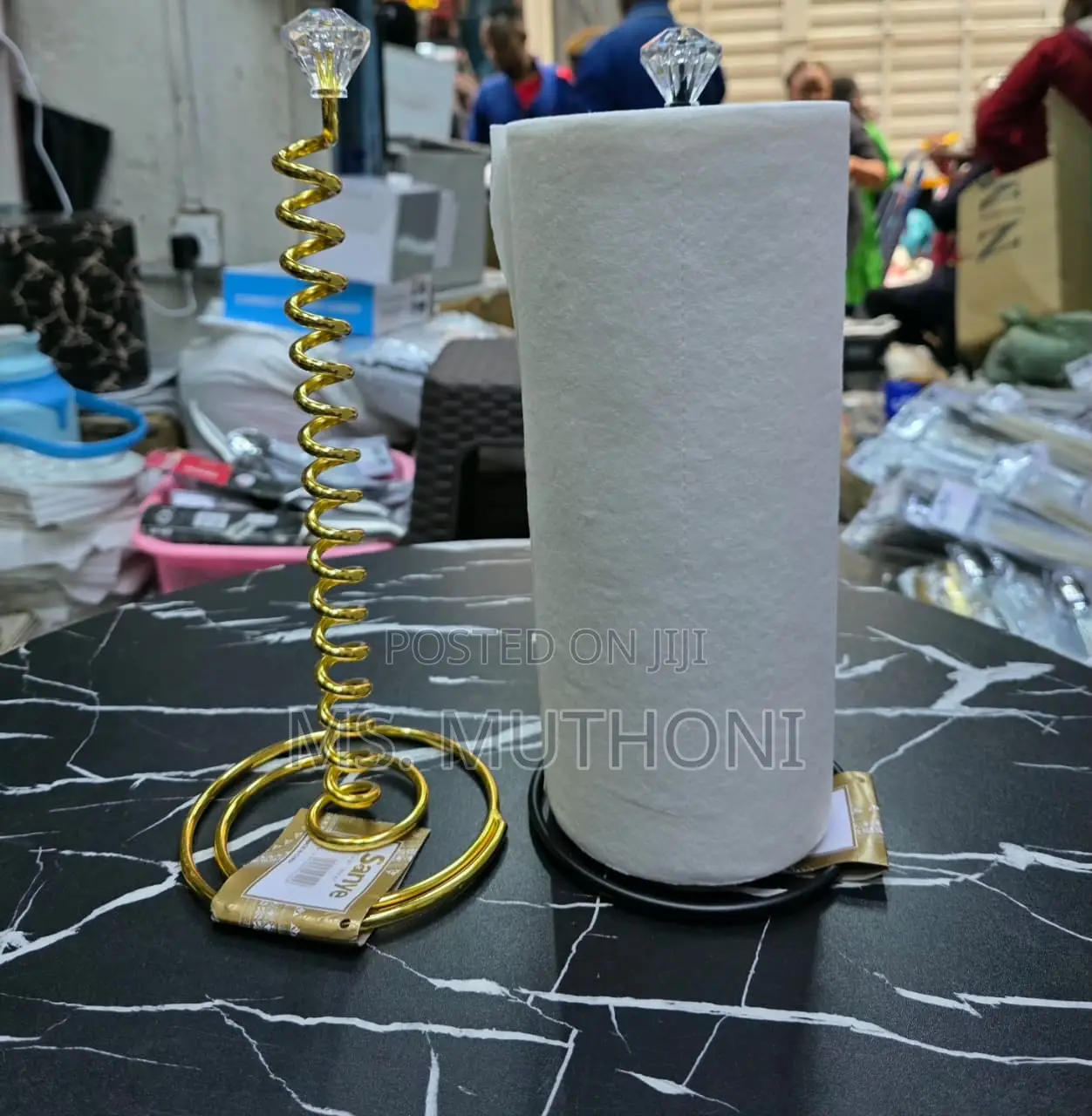 Spiral Wrought Iron Tissue or Towel Roll Holder