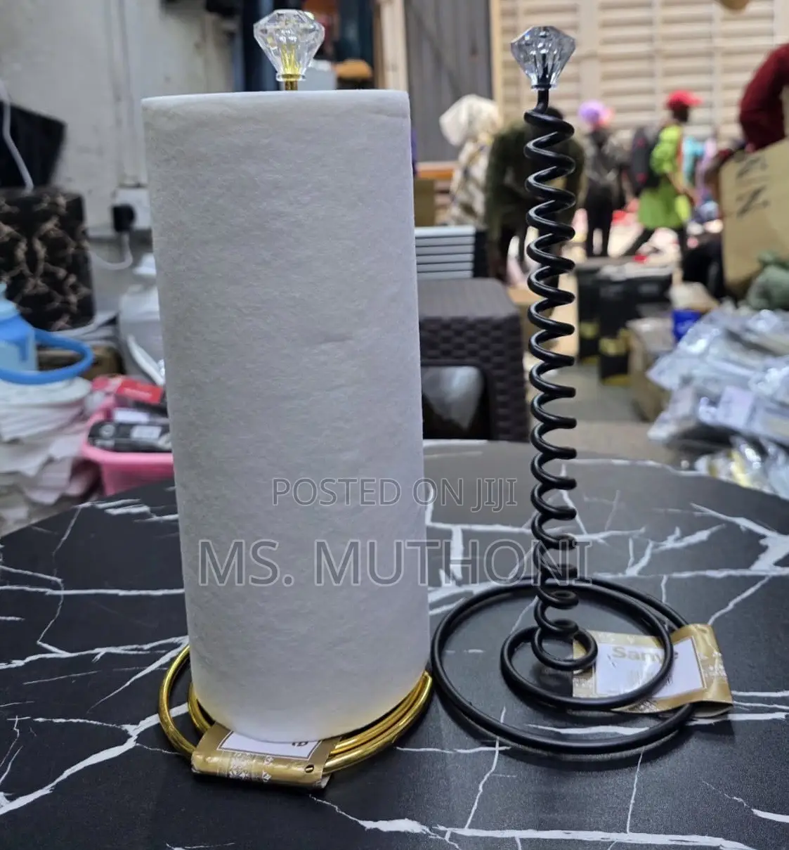 Spiral Wrought Iron Tissue or Towel Roll Holder