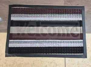 Rubber Bottom Doormatt With PVC Material* Size-40 X 60