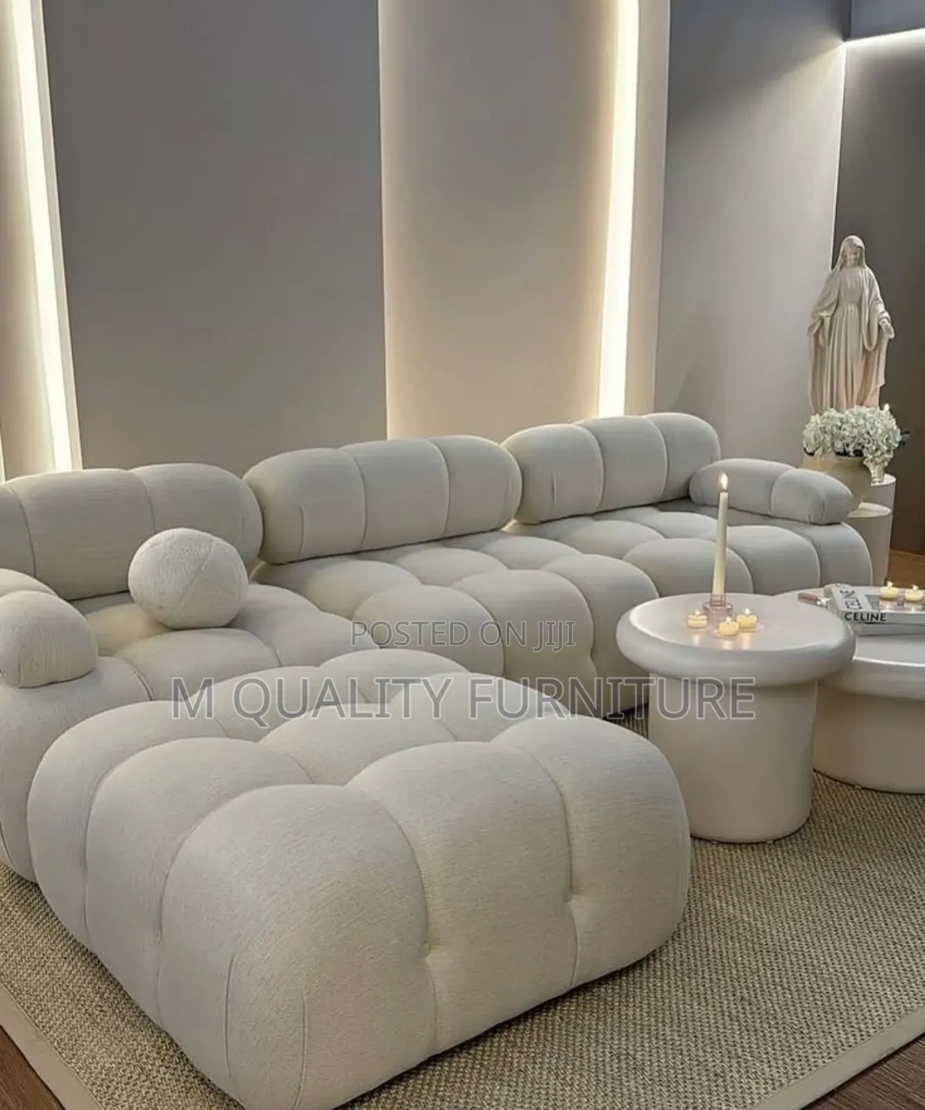 White 4-Piece Bubble Sofas