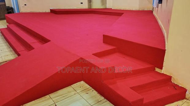 Perfect Fit 4mm Thick Red Altar Floor Wall to Wall Carpet