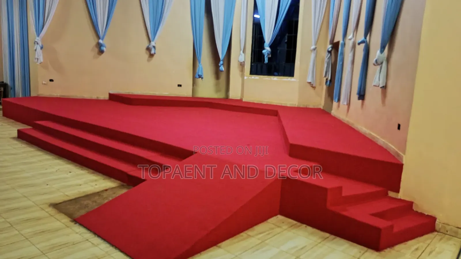Quality Nonslip Red Floor Room Wall to Wall Carpet