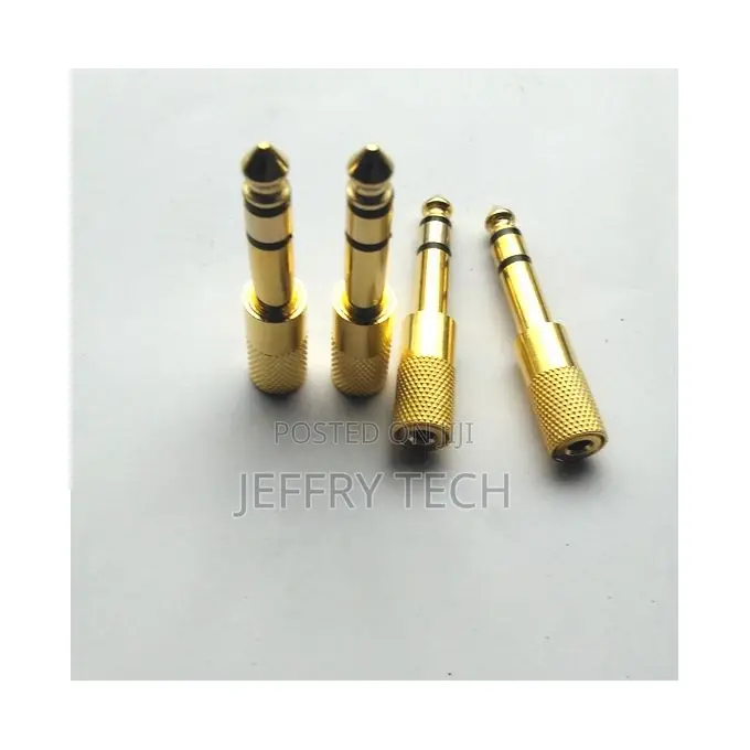 6.35mm Stereo Male Plug to 3.5mm Female Jack Audio Mic Adapter 4pieces