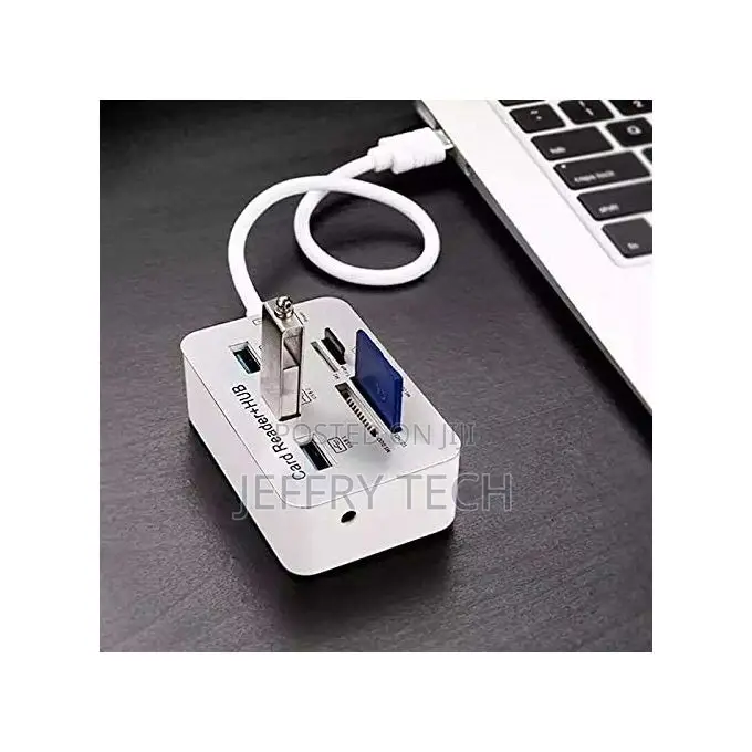 3 Port Usb 3.0 Hub With Card Reader Ms Sd M2 Tf Multi-in-1 Memory Ada