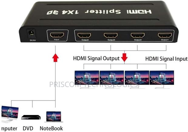 4 Port 1 Input 4 Outputs Hdmi Splitter