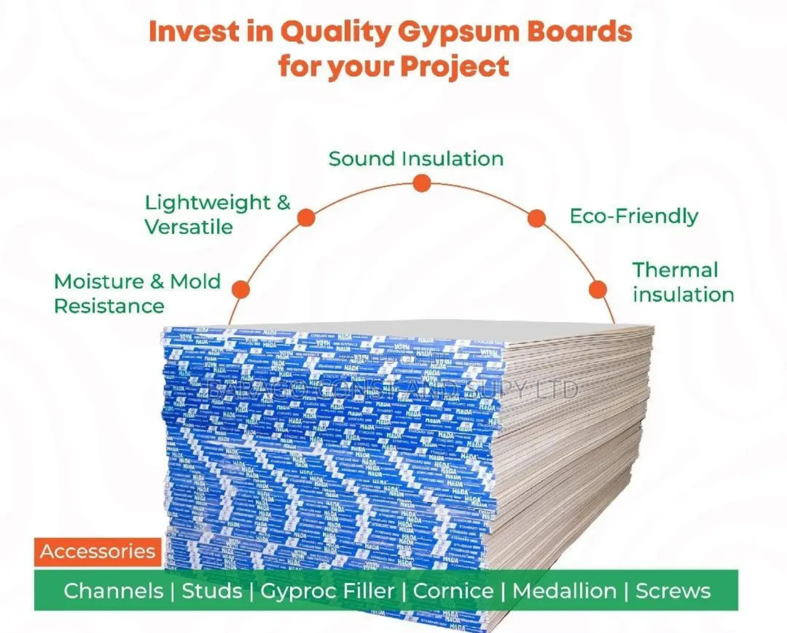 Hada Gypsum Boards 9mm