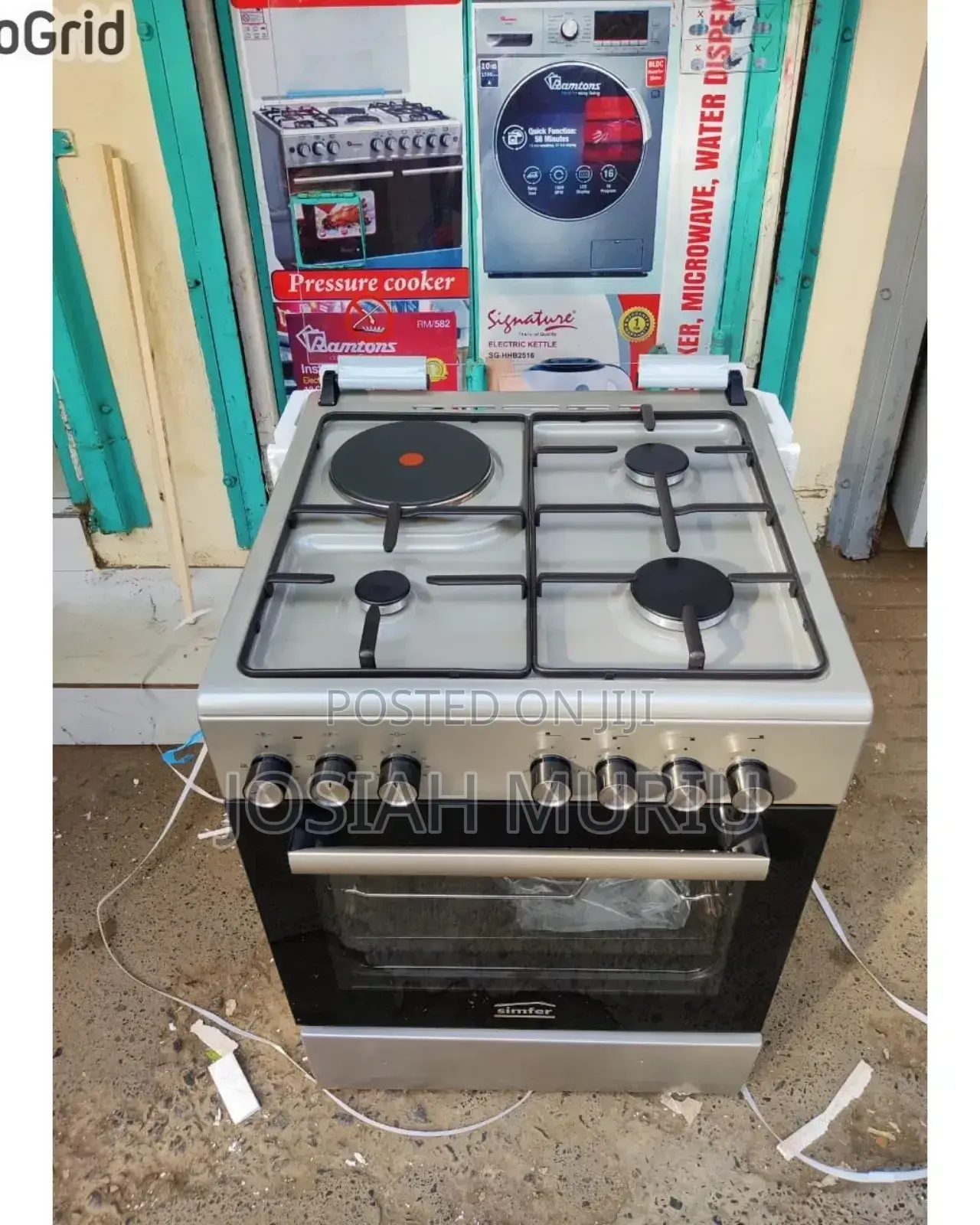 Simfer F6315serig 60×60 Inox 3~Gas+1~Electric Gas Cookers