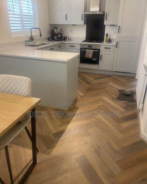 Interior Design Herringbone SPC Flooring - main view