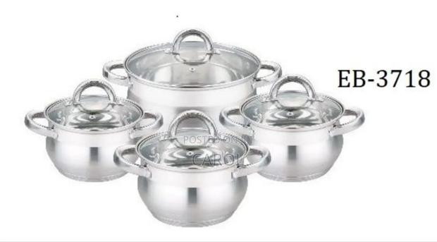 8pcs Edenberg Stainless Steel Cookware Set At
