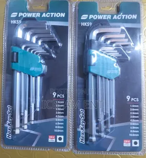 Power Action Allan Key/9pcs Hex Key Set