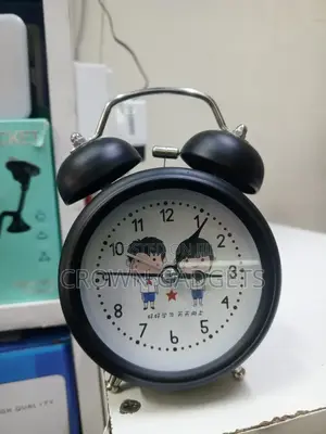 Classic Twin-Bell Cartoon Alarm Clock for Heavy Sleepers Students