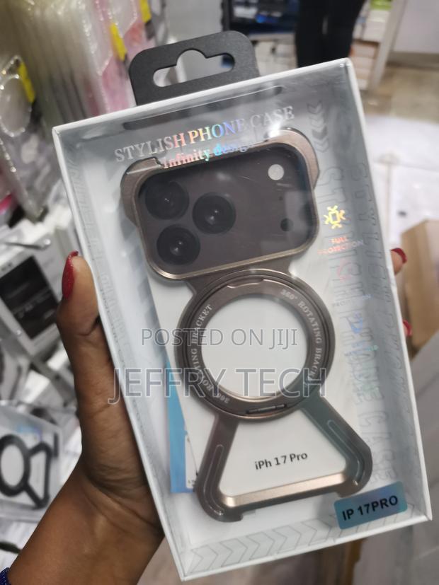 Elecaz iPhone 17 Pro Metal X-Shape Frameless Bumper Magsafe Case 360° - main view