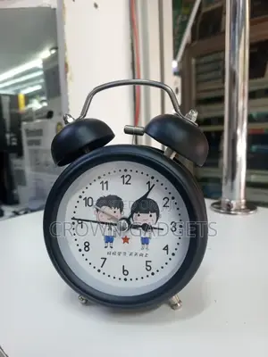 Cartoon Twin-Bell Wake-Up Alarm Clock | Battery Operated, Silent Dial