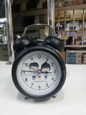 Cartoon Twin-Bell Wake-Up Alarm Clock | Battery Operated, Silent Dial