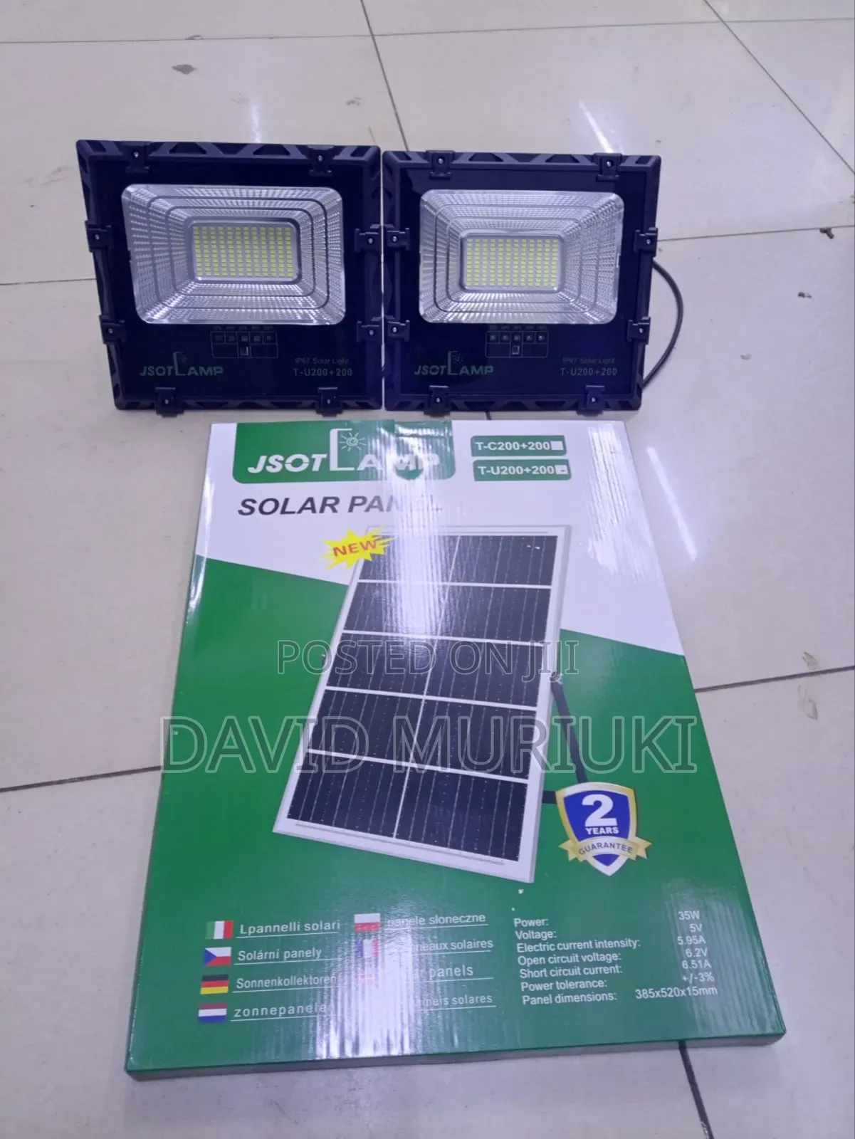 Jsot Lamp Ip67 Solar Light – Model T-U200+200