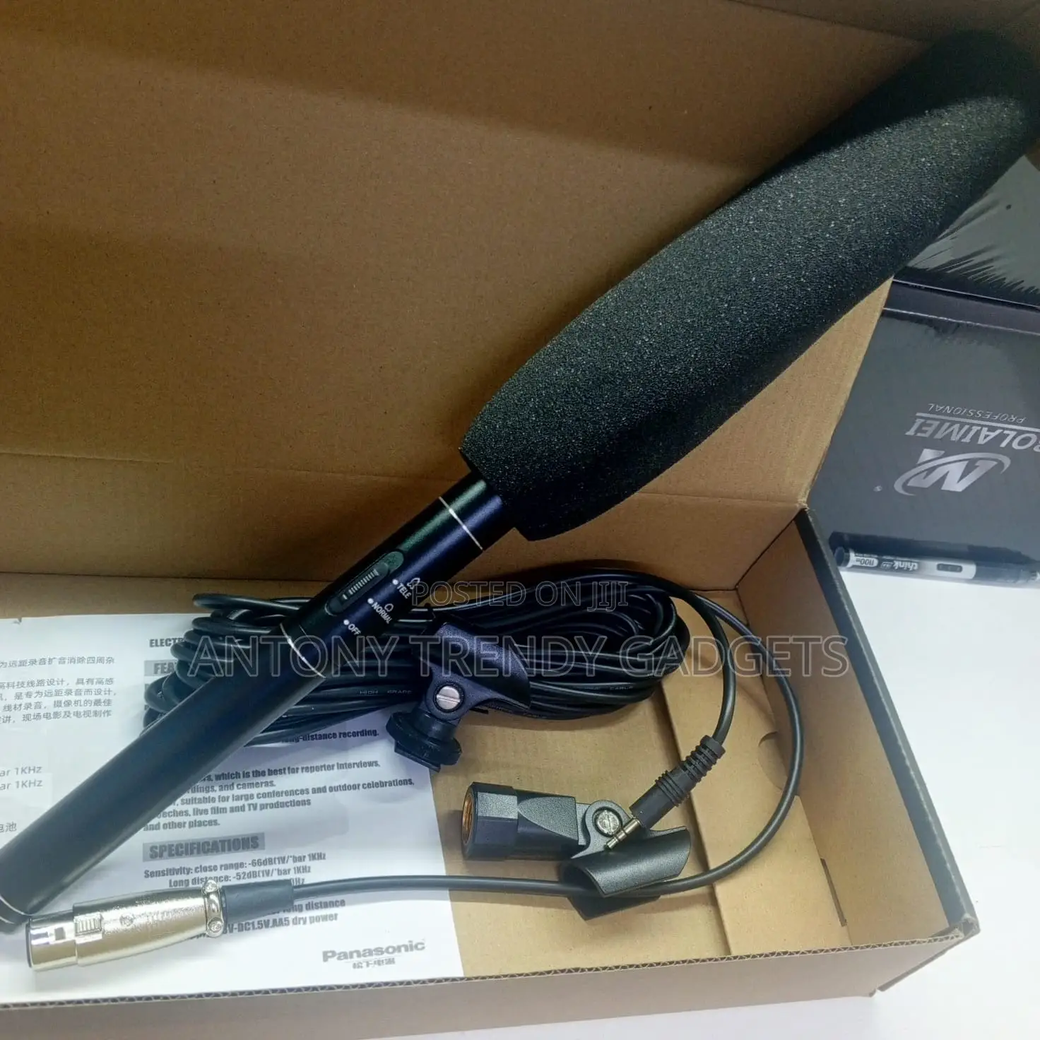 Panasonic Em2800a Wired Condenser Interview Mic For Camera/Dslr