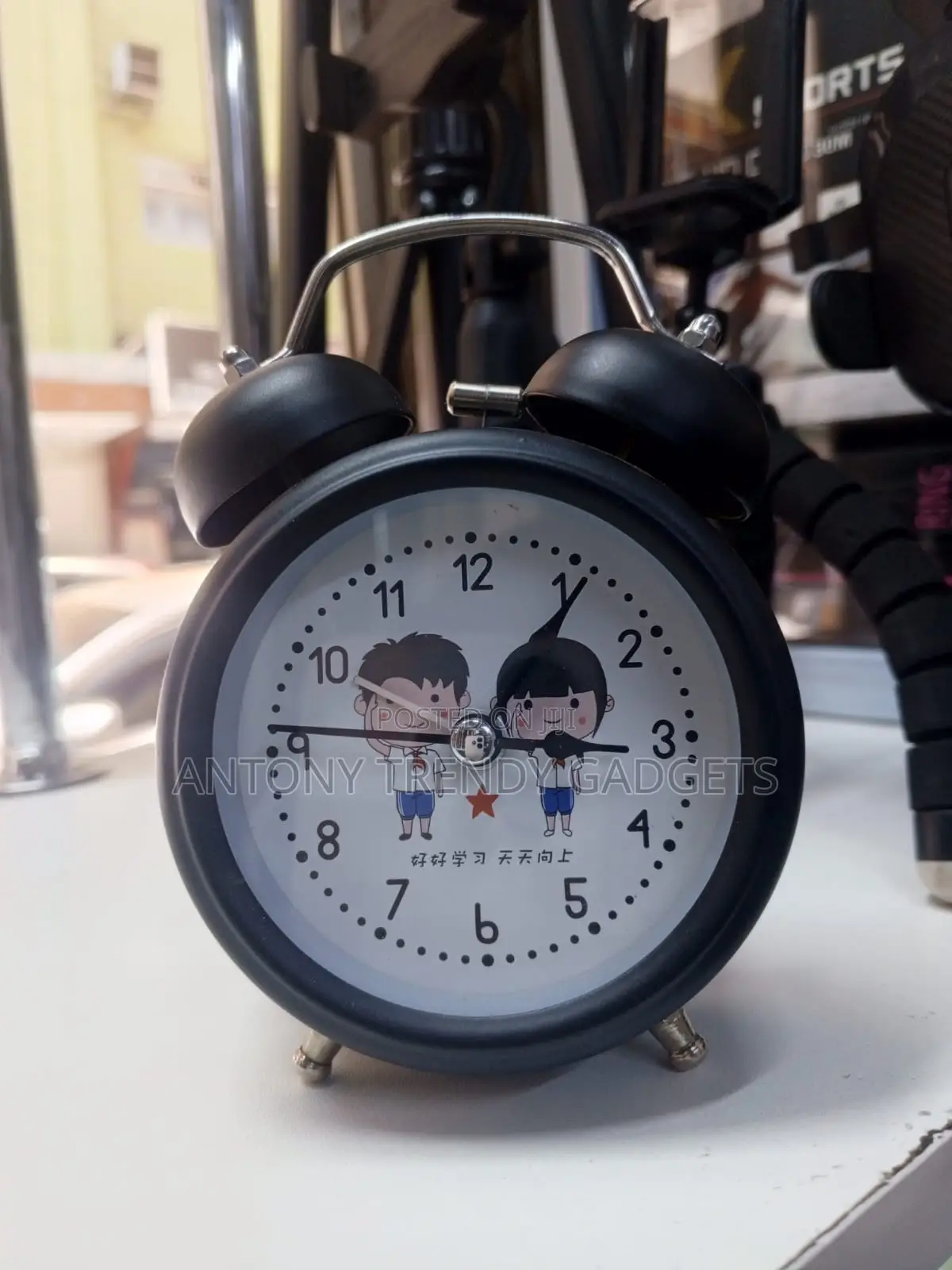 Cute Cartoon Twin-bell Alarm Clock For Kids – Loud & Non-ticking
