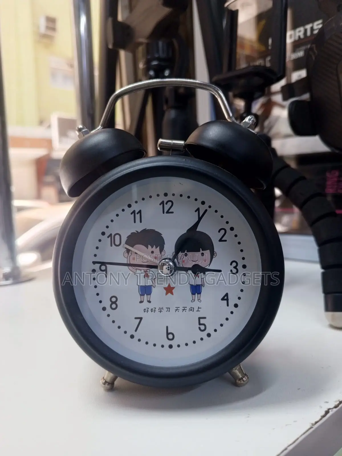 Cute Cartoon Twin-bell Alarm Clock For Kids – Loud & Non-ticking