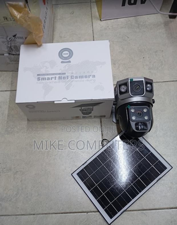 Dual Lens Solar 4g CCTV Camera With Double View - main view