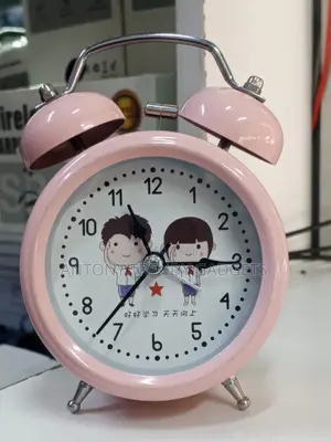 Kids Twin-bell Alarm Clock Silent Quartz, Loud Alarm, Battery Powered