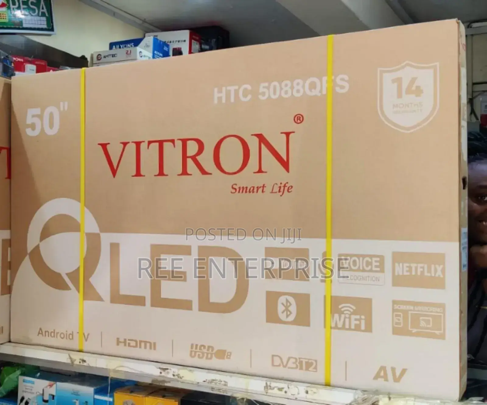 Vitron 50 Inches Qled Smart Android Frameless With Bluetooth