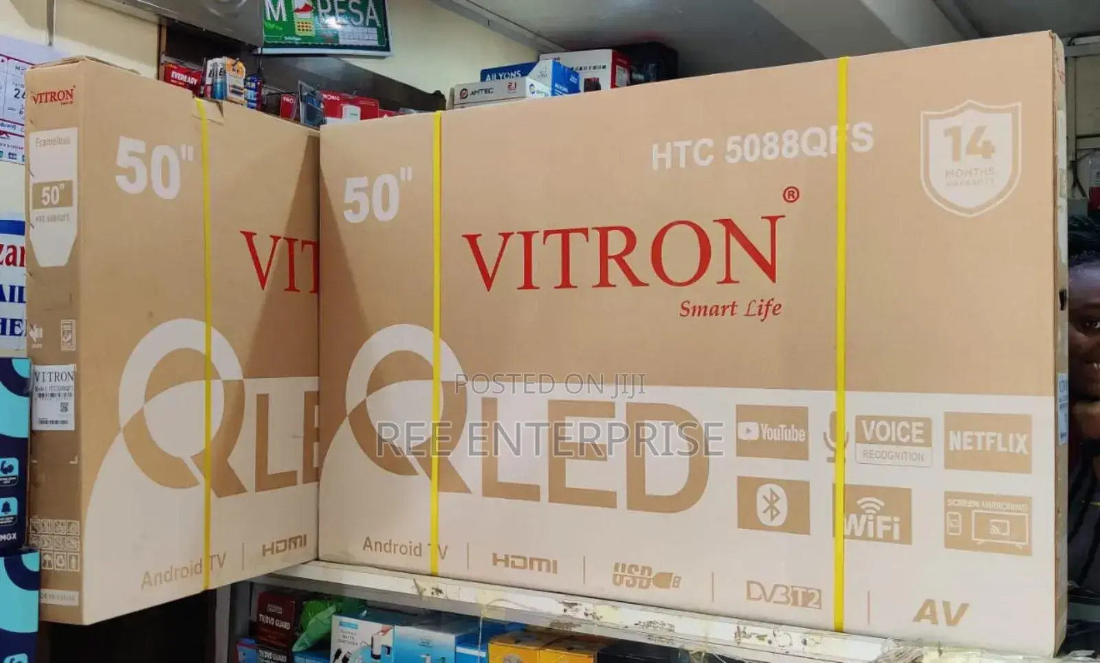 Vitron 50 Inches Qled Smart Android Frameless With Bluetooth