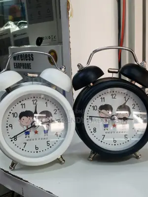 Classic Cartoon Twin-bell Alarm Clock For Students & Bedrooms