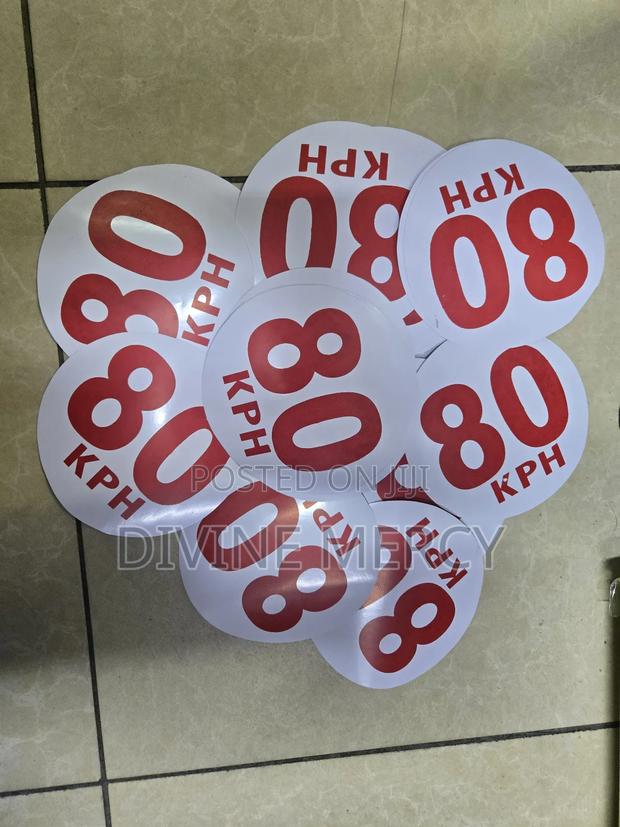 Sticker 80 KPH Red - thumbnail 2