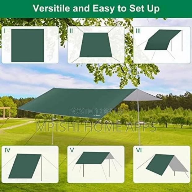 Camping Tarp With Poles - thumbnail 3