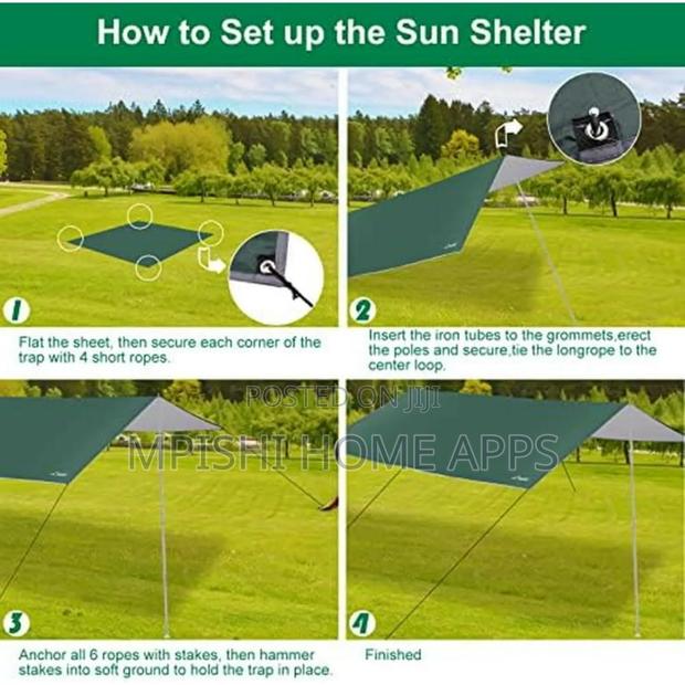 Camping Tarp With Poles - thumbnail 6