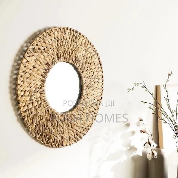 Water Hyacinth Oval Decorative Mirrors