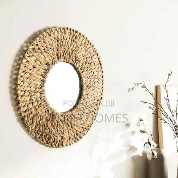 Water Hyacinth Oval Decorative Mirrors