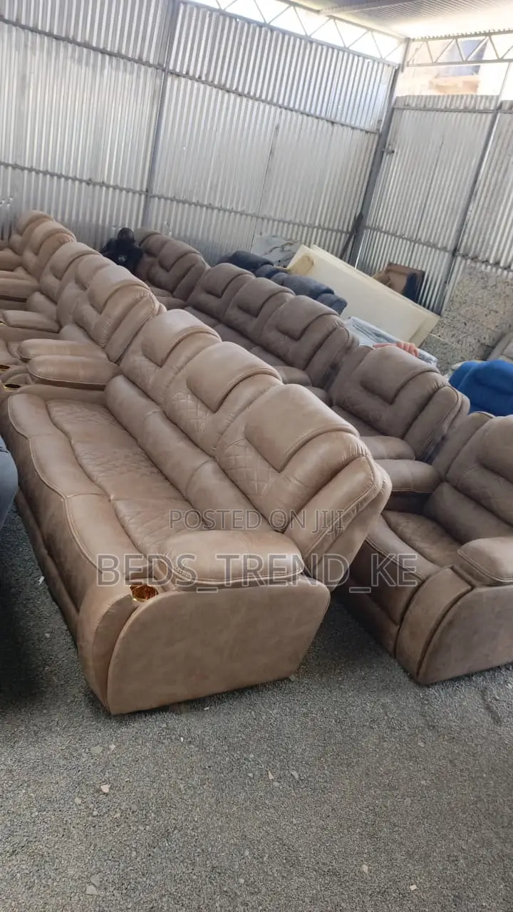 Extra-Cozy 7 Seater Semi Recliner Sofa Set 3,1,1,2
